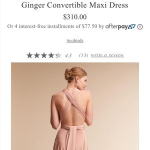 BHLDN two birds bridesmaids dress